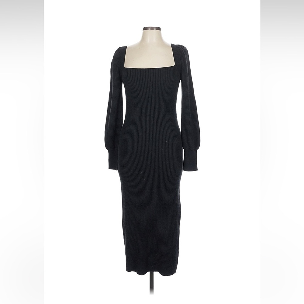 Elegant Black Long Sleeve Dress